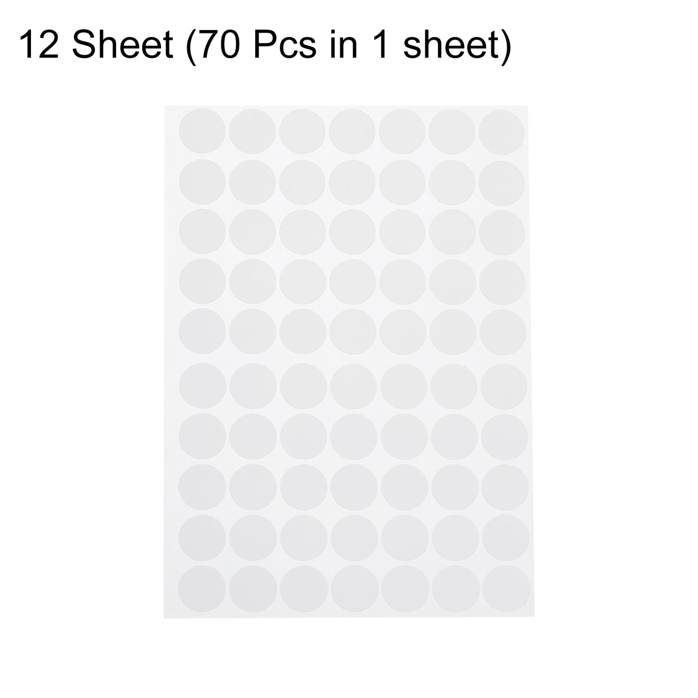 uxcell Uxcell 12 Sheets/840Pcs Screw Hole Stickers, 18mm White Self-Adhesive Sticker