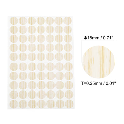 Harfington Uxcell 5 Sheets/350Pcs Screw Hole Stickers, 18mm Light Khaki Self-Adhesive Sticker