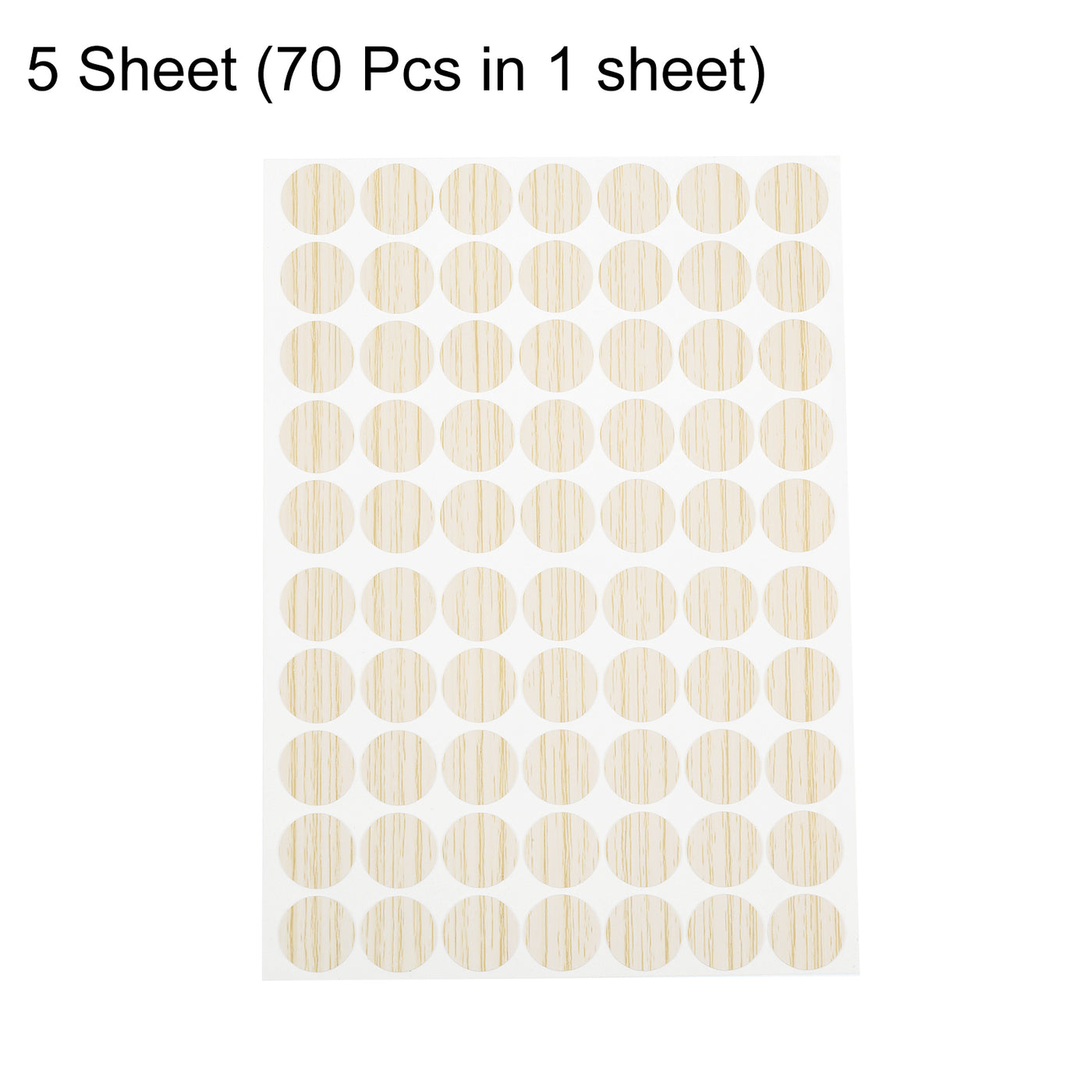 uxcell Uxcell 5 Sheets/350Pcs Screw Hole Stickers, 18mm Light Khaki Self-Adhesive Sticker