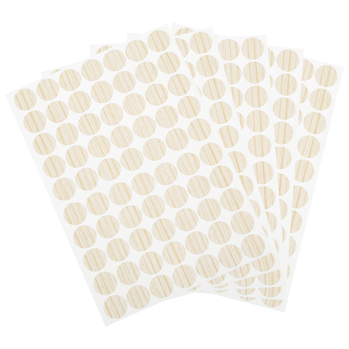 uxcell Uxcell 5 Sheets/350Pcs Screw Hole Stickers, 18mm Light Khaki Self-Adhesive Sticker