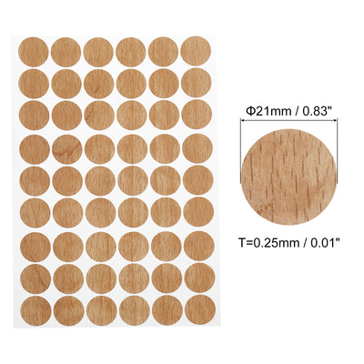 Harfington Uxcell 2 Sheets/108Pcs Screw Hole Stickers, 21mm Khaki Self-Adhesive Sticker