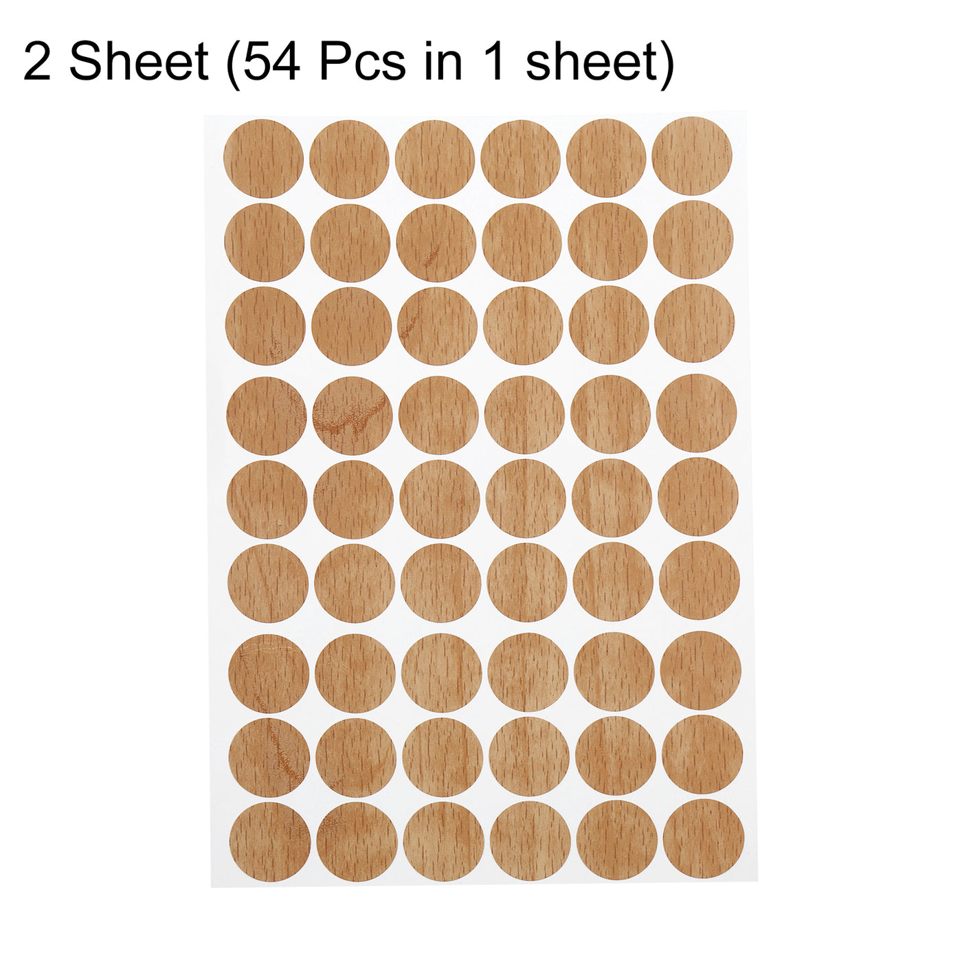 uxcell Uxcell 2 Sheets/108Pcs Screw Hole Stickers, 21mm Khaki Self-Adhesive Sticker