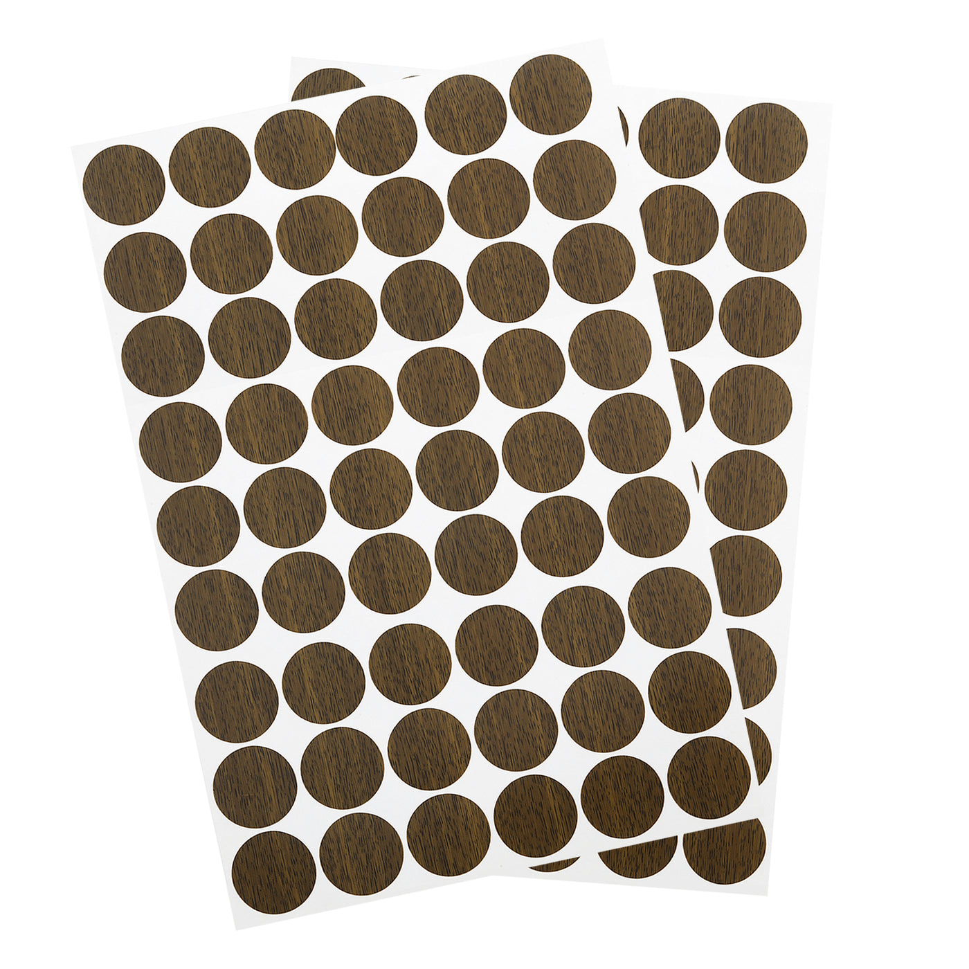 uxcell Uxcell 2 Sheets/108Pcs Screw Hole Stickers, 21mm Dark Brown Self-Adhesive Sticker