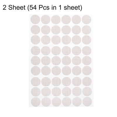 Harfington Uxcell 2 Sheets/108Pcs Screw Hole Stickers, 21mm Grey Self-Adhesive Sticker