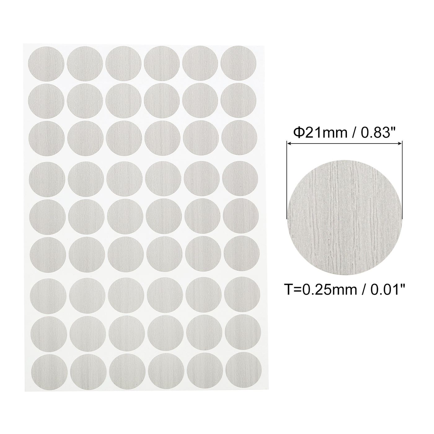 uxcell Uxcell 2 Sheets/108Pcs Screw Hole Stickers, 21mm Textured Grey Self-Adhesive Sticker