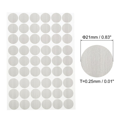 Harfington Uxcell 2 Sheets/108Pcs Screw Hole Stickers, 21mm Textured Grey Self-Adhesive Sticker