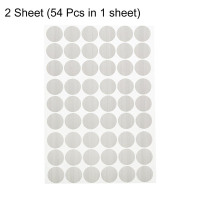 Harfington Uxcell 2 Sheets/108Pcs Screw Hole Stickers, 21mm Textured Grey Self-Adhesive Sticker