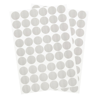 Harfington Uxcell 2 Sheets/108Pcs Screw Hole Stickers, 21mm Textured Grey Self-Adhesive Sticker