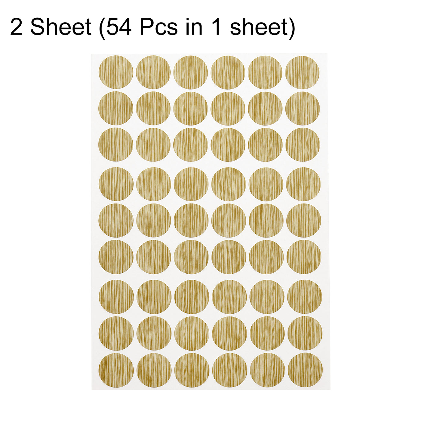 uxcell Uxcell 2 Sheets/108Pcs Screw Hole Stickers, 21mm Textured Khaki Self-Adhesive Sticker