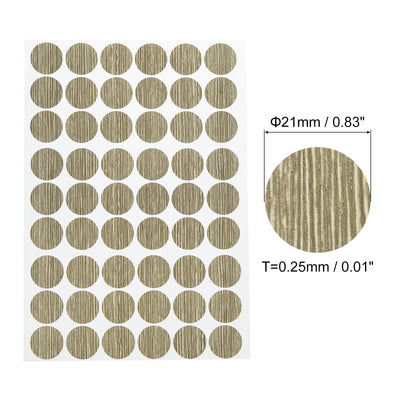 Harfington Uxcell 2 Sheets/108Pcs Screw Hole Stickers, 21mm Textured Bronze Self-Adhesive Sticker