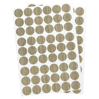 Harfington Uxcell 2 Sheets/108Pcs Screw Hole Stickers, 21mm Textured Bronze Self-Adhesive Sticker