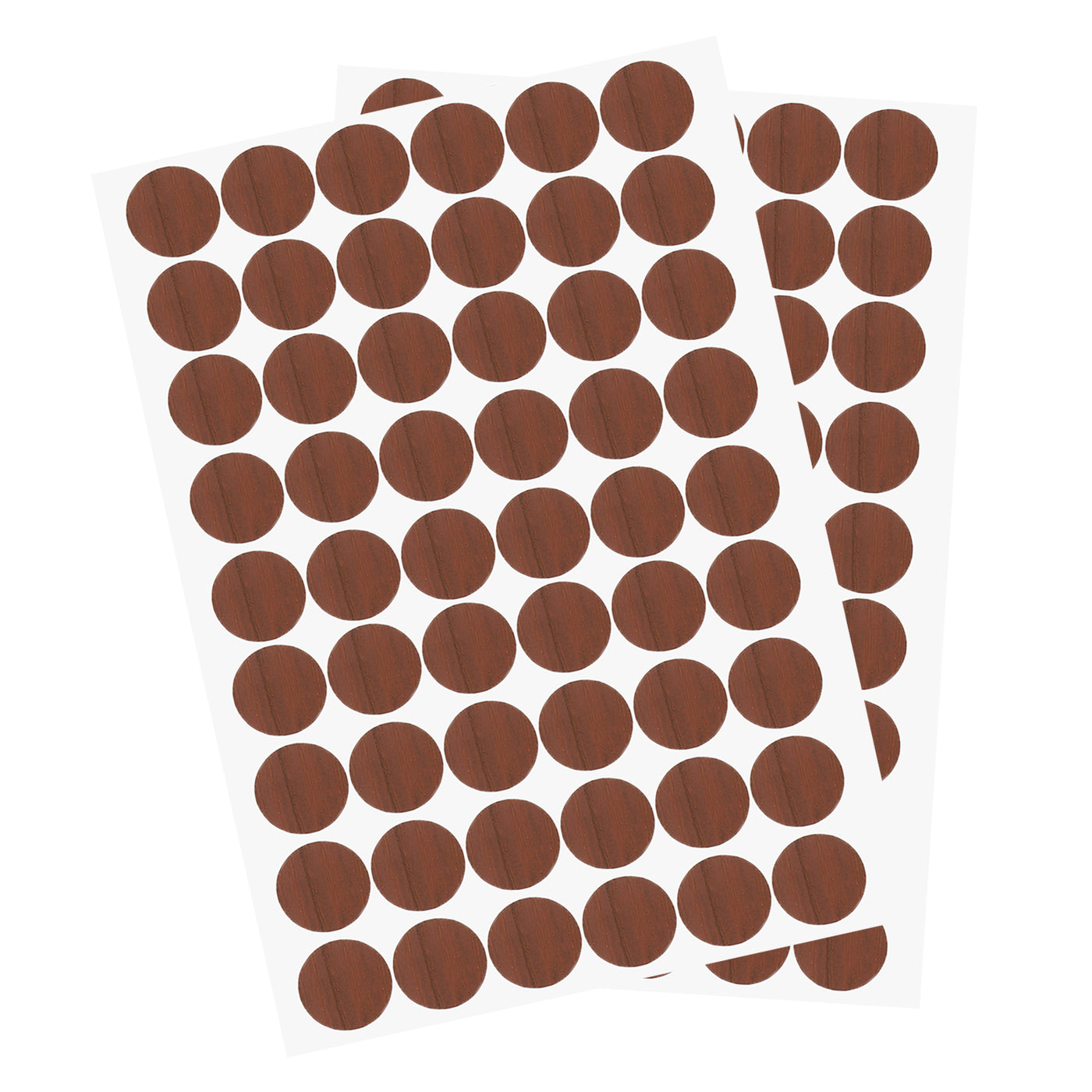 uxcell Uxcell 2 Sheets/108Pcs Screw Hole Stickers, 21mm Brown Self-Adhesive Sticker