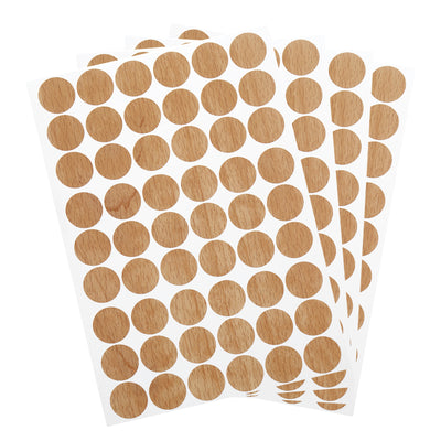 Harfington Uxcell 4 Sheets/216Pcs Screw Hole Stickers, 21mm Khaki Self-Adhesive Sticker