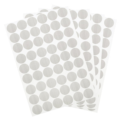 Harfington Uxcell 4 Sheets/216Pcs Screw Hole Stickers, 21mm Textured Grey Self-Adhesive Sticker