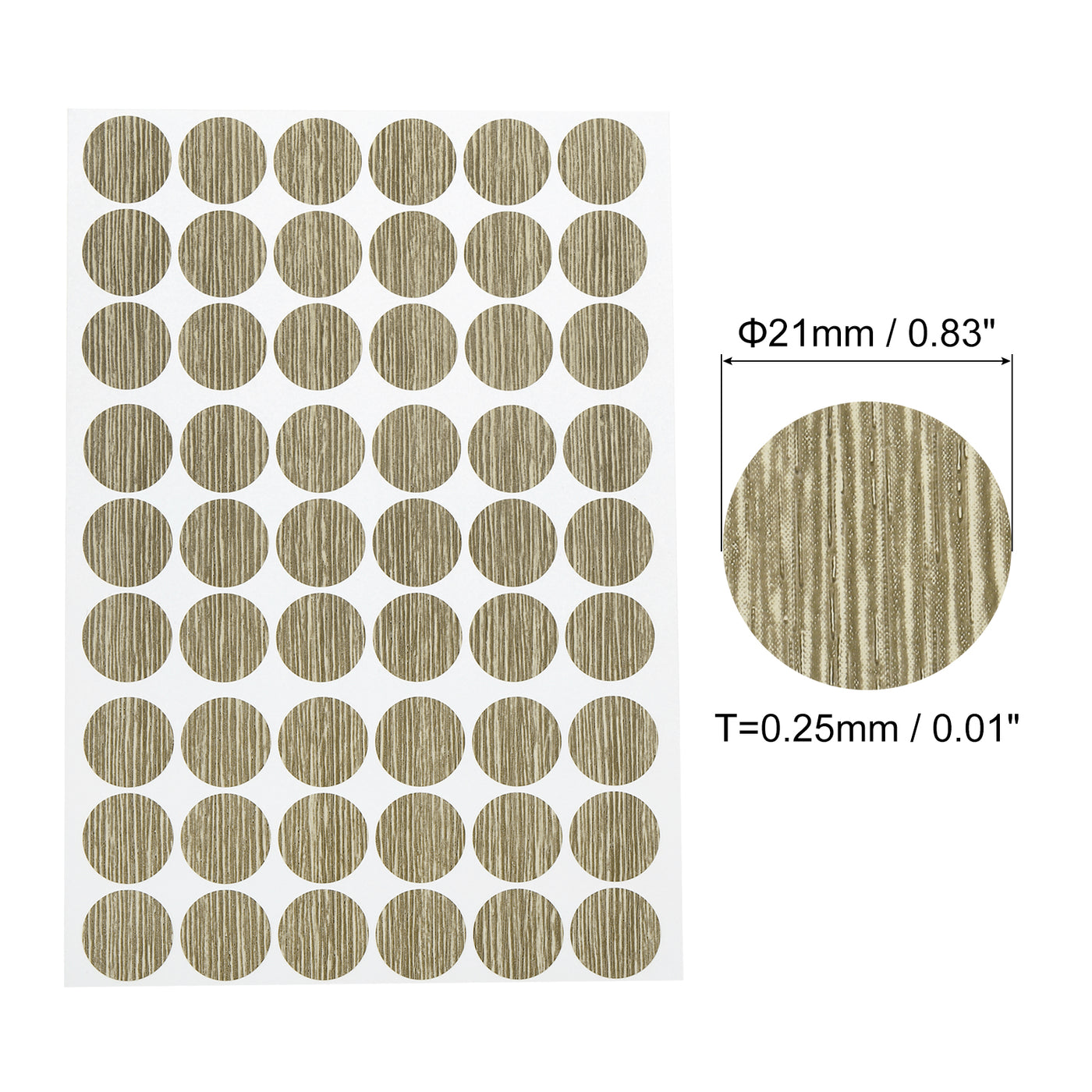 uxcell Uxcell 4 Sheets/216Pcs Screw Hole Stickers, 21mm Textured Bronze Self-Adhesive Sticker