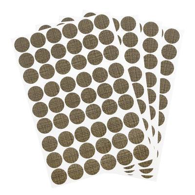 Harfington Uxcell 4 Sheets/216Pcs Screw Hole Stickers, 21mm Bronze Self-Adhesive Sticker