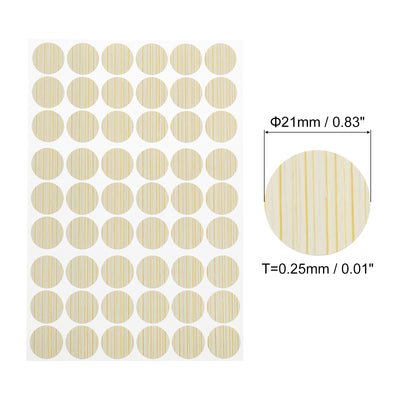 Harfington Uxcell 4 Sheets/216Pcs Screw Hole Stickers, 21mm Light Khaki Self-Adhesive Sticker