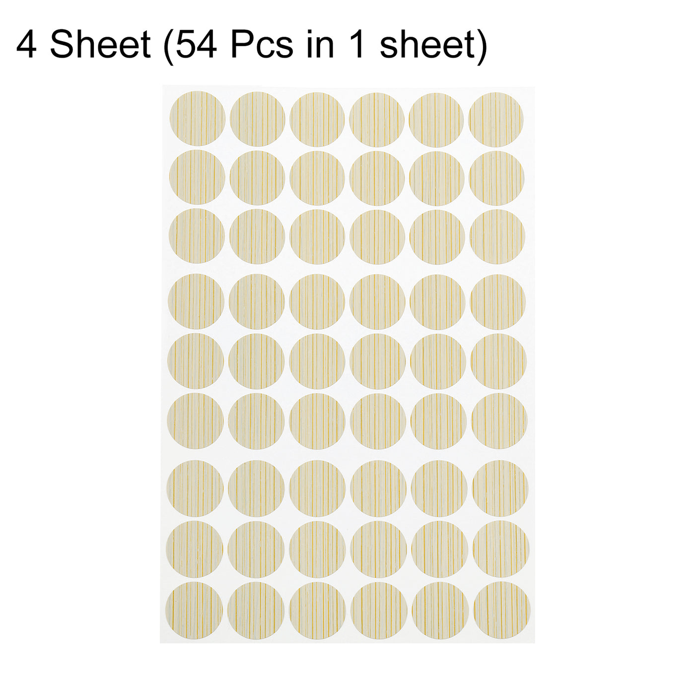 uxcell Uxcell 4 Sheets/216Pcs Screw Hole Stickers, 21mm Light Khaki Self-Adhesive Sticker