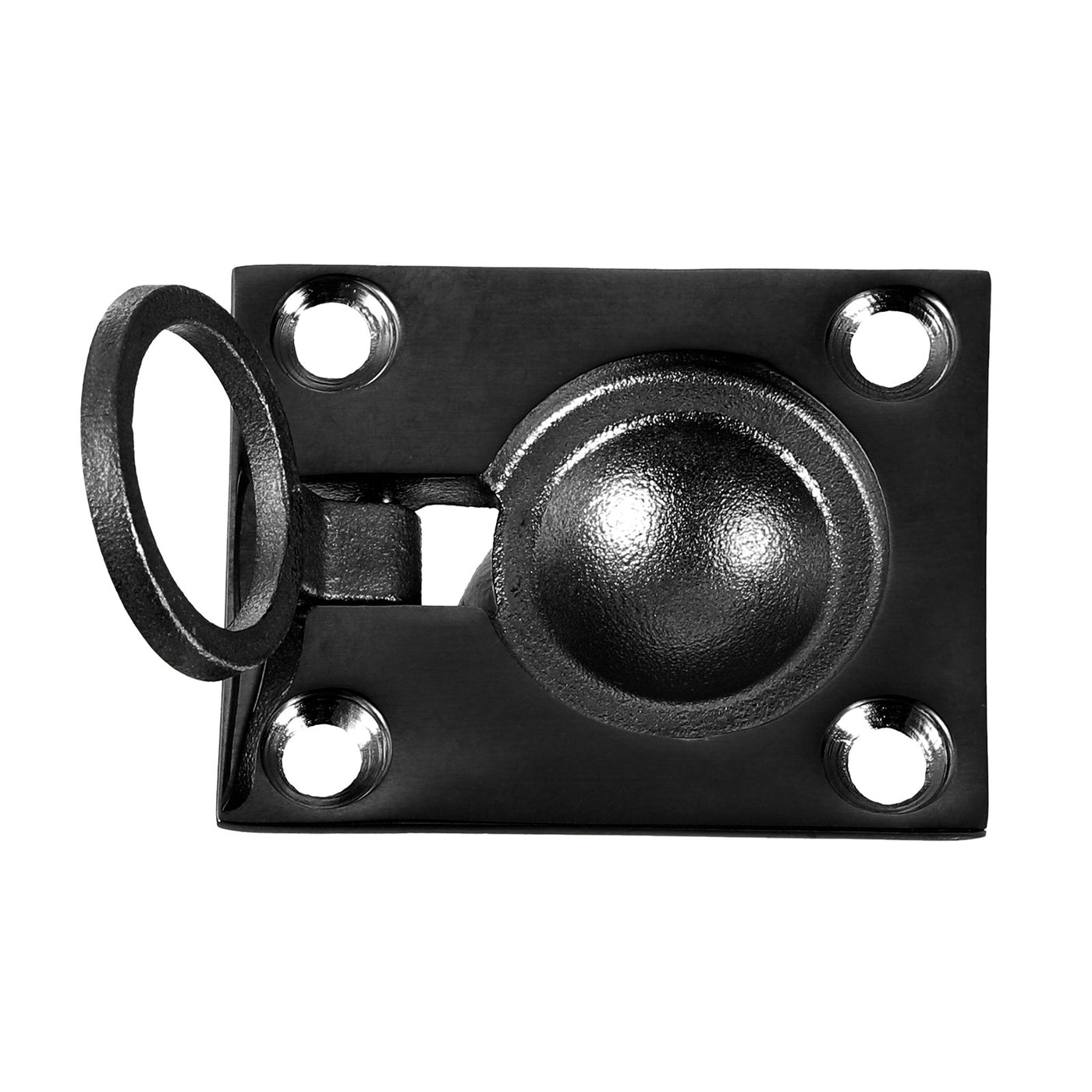 uxcell Uxcell Flush Ring Pull, 1.89"x1.5" Square Recessed Door Pull with Screws, Black