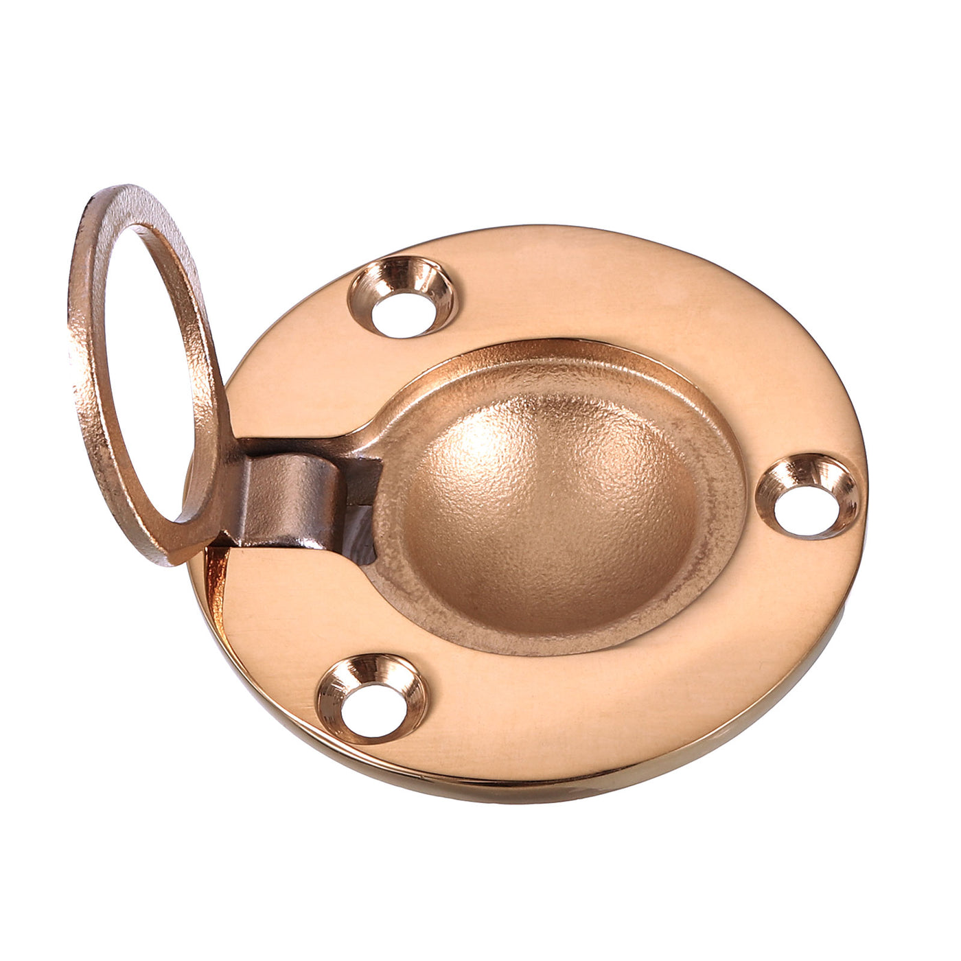 uxcell Uxcell Flush Ring Pull, 1.97"x1.97" Round Recessed Door Pull with Screws, Bronze