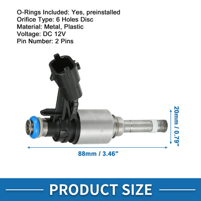 Harfington Fuel Injector No.35310-2B110/35310-2B130 Fuel Injection Nozzle for Hyundai Accent GLS GS 2012-2015 1.6L for Kia Rio 2012-2017 1.6L Black 4 Pcs