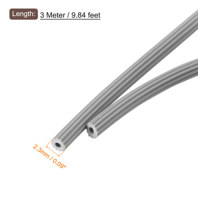 Harfington Uxcell Bildschirm-Spline, 0,09" x 9,8 ft Runder Fenster-Bildschirm-Reparatur-Spline für den Austausch von Tür- und Fenster-Bildschirmen, Grau