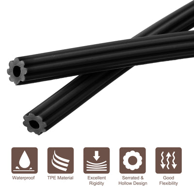 Harfington Uxcell Fensterspline, 0,14" x 500ft Runder Fensterschirm-Reparatur-Spline für den Ersatz von Tür- und Fensterschirmen, 1 Rolle, Schwarz