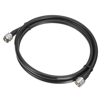 Harfington Uxcell RG8 CB Koax Kabel Jumper Kabel mit Pl-259 Stecker zu Stecker Anschlüssen Niedrige Verlust CB Antenne für CB/Ham Radio 1.5m/4.9ft