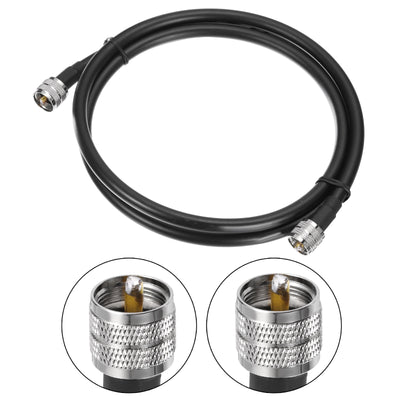 Harfington Uxcell RG8/U Coax Cable with Pl-259 Male Connectors for CB/Ham Radio 2.5m/8.2ft