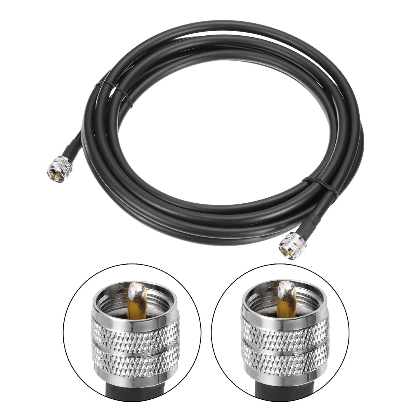 uxcell Uxcell RG8 CB Koax Kabel Jumper Kabel mit Pl-259 Stecker zu Stecker Anschlüssen Niedrige Verlust CB Antenne für CB/Ham Radio 3.6m/11.8ft