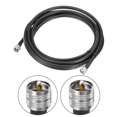 Harfington Uxcell RG8 CB Koax Kabel Jumper Kabel mit Pl-259 Stecker zu Stecker Anschlüssen Niedrige Verlust CB Antenne für CB/Ham Radio 3.6m/11.8ft