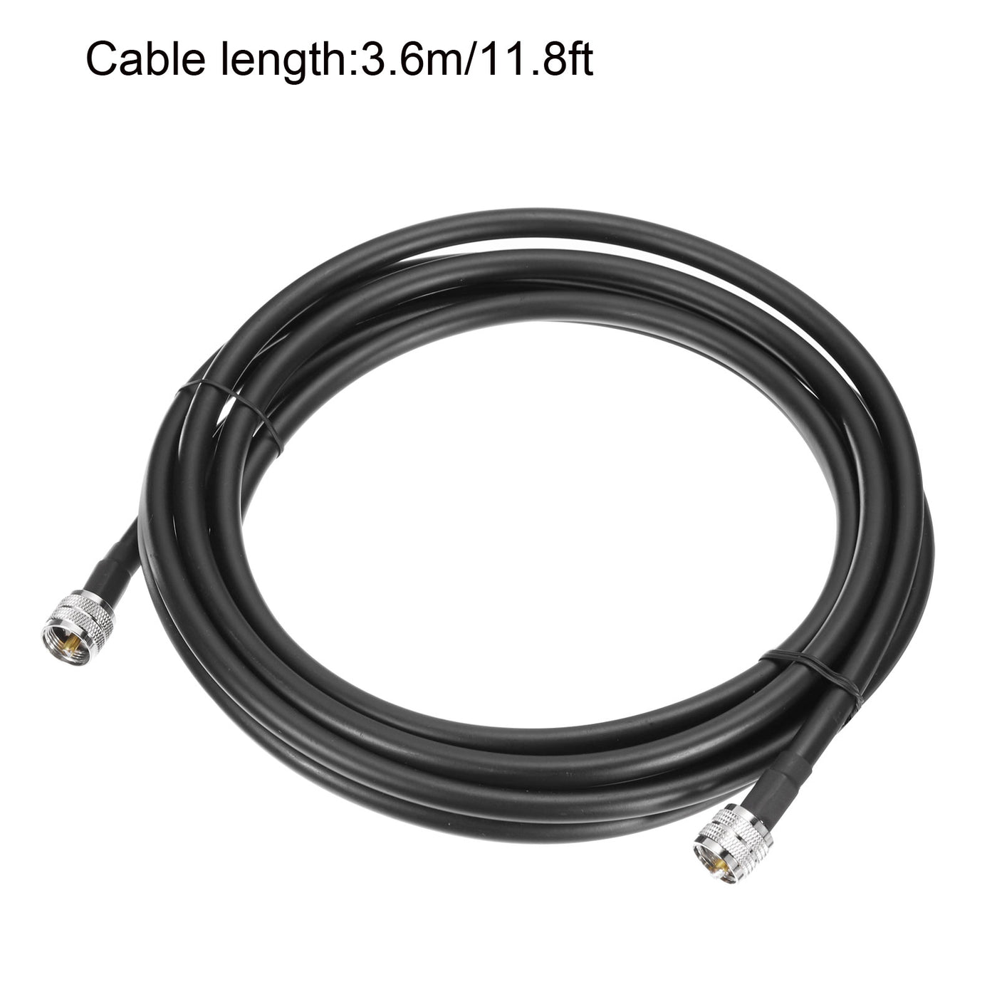 uxcell Uxcell RG8 CB Koax Kabel Jumper Kabel mit Pl-259 Stecker zu Stecker Anschlüssen Niedrige Verlust CB Antenne für CB/Ham Radio 3.6m/11.8ft