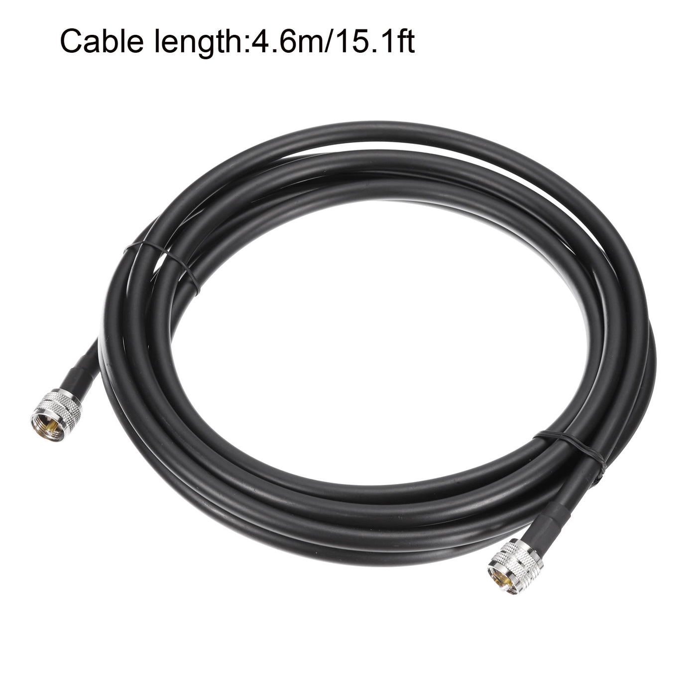 uxcell Uxcell RG8/U Coax Cable with Pl-259 Male Connectors for CB/Ham Radio 4.6m/15.1ft