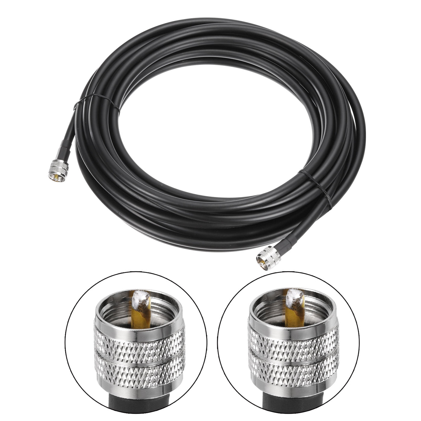 uxcell Uxcell RG8 CB Koax Kabel Jumper Kabel mit Pl-259 Stecker zu Stecker Anschlüssen Niedrige Verlust CB Antenne für CB/Ham Radio 10.6m/34.8ft