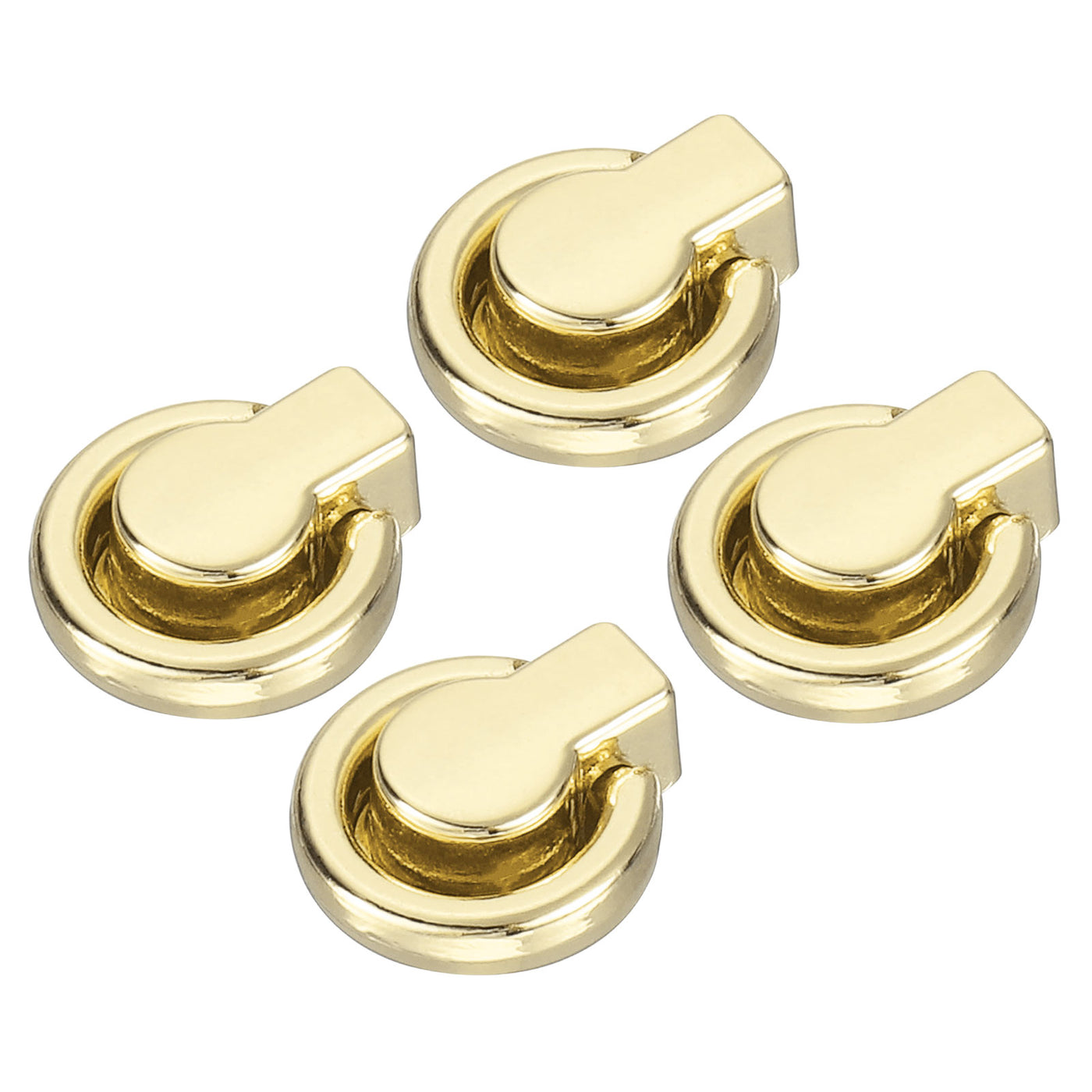 uxcell Uxcell Kugelbolzen-Niete, 4 Stück Niete Schraube Kugelkopf Knöpfe mit D-Ring für Taschenkettenverbinder DIY Kunstlederhandwerk, 7,7 mm Gold