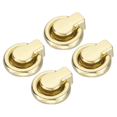 Harfington Uxcell Kugelbolzen-Niete, 4 Stück Niete Schraube Kugelkopf Knöpfe mit D-Ring für Taschenkettenverbinder DIY Kunstlederhandwerk, 7,7 mm Gold