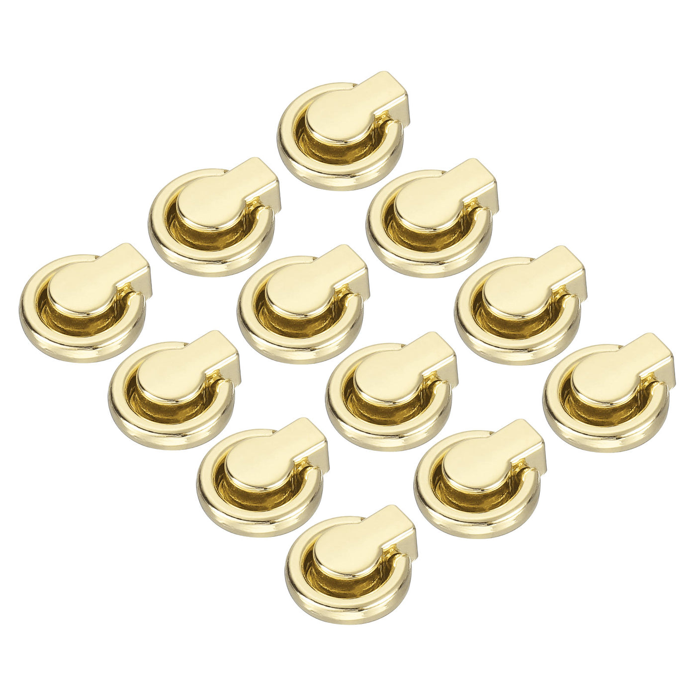 uxcell Uxcell Kugelbolzen-Niete, 12 Stück Niete Schraube Kugelkopf Knöpfe mit D-Ring für Taschenkettenverbinder DIY Kunstlederhandwerk, 7,7 mm Gold