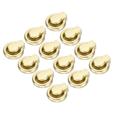 Harfington Uxcell Kugelbolzen-Niete, 12 Stück Niete Schraube Kugelkopf Knöpfe mit D-Ring für Taschenkettenverbinder DIY Kunstlederhandwerk, 7,7 mm Gold