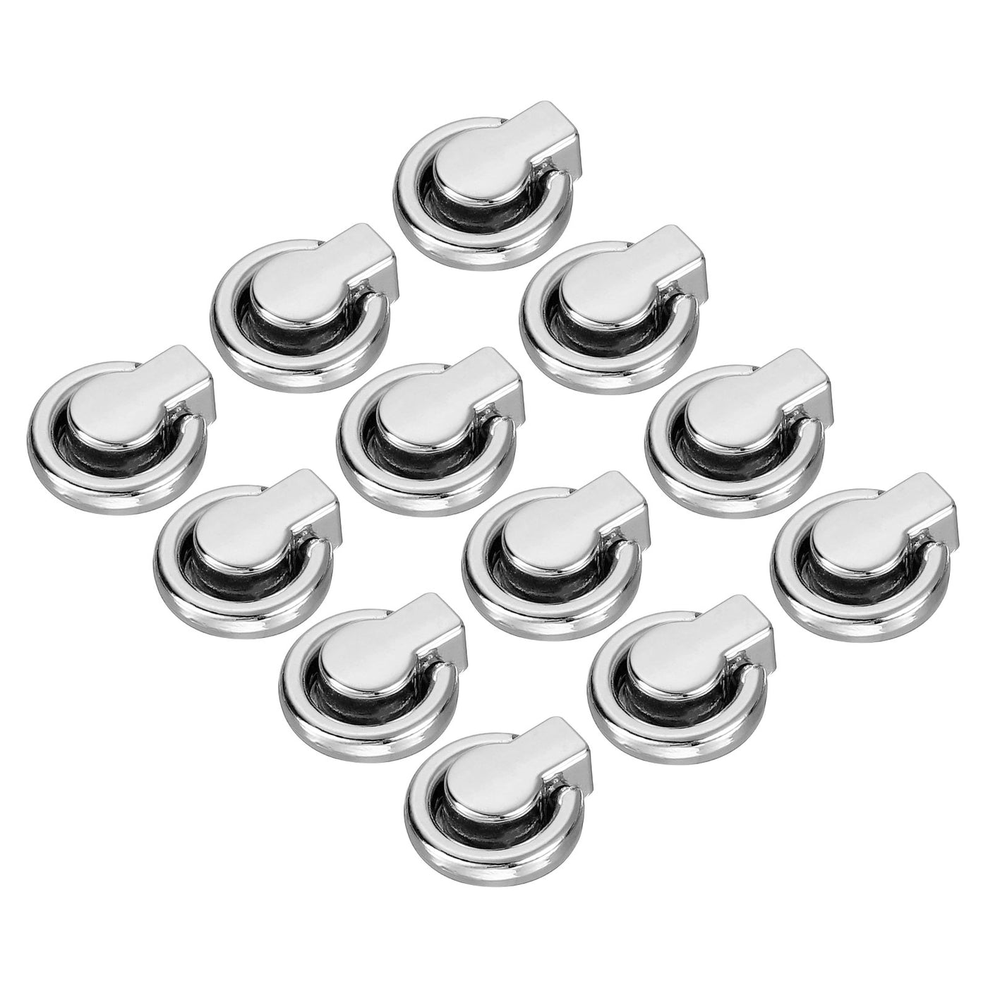 uxcell Uxcell Kugelbolzen-Niete, 12 Stück Niete Schraube Kugelkopf Knöpfe mit D-Ring für Taschenkettenverbinder DIY Kunstlederhandwerk, 7,7 mm Silber