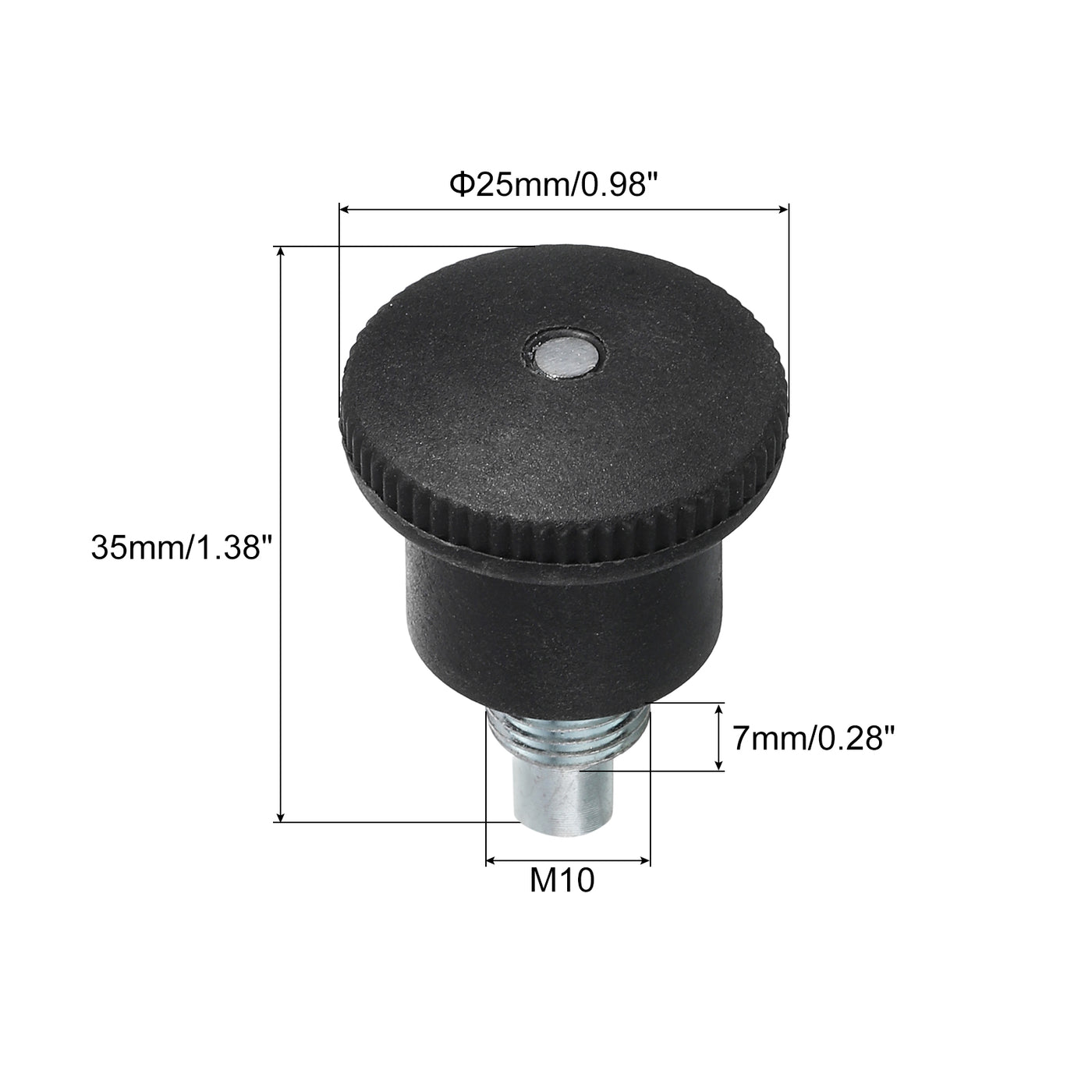 uxcell Uxcell Pull Pin Spring Knob Replacement Parts, M10 Adjustment Fitness Pull Pin Knob for Home Fitness Exercise Bike, Black 1Pcs