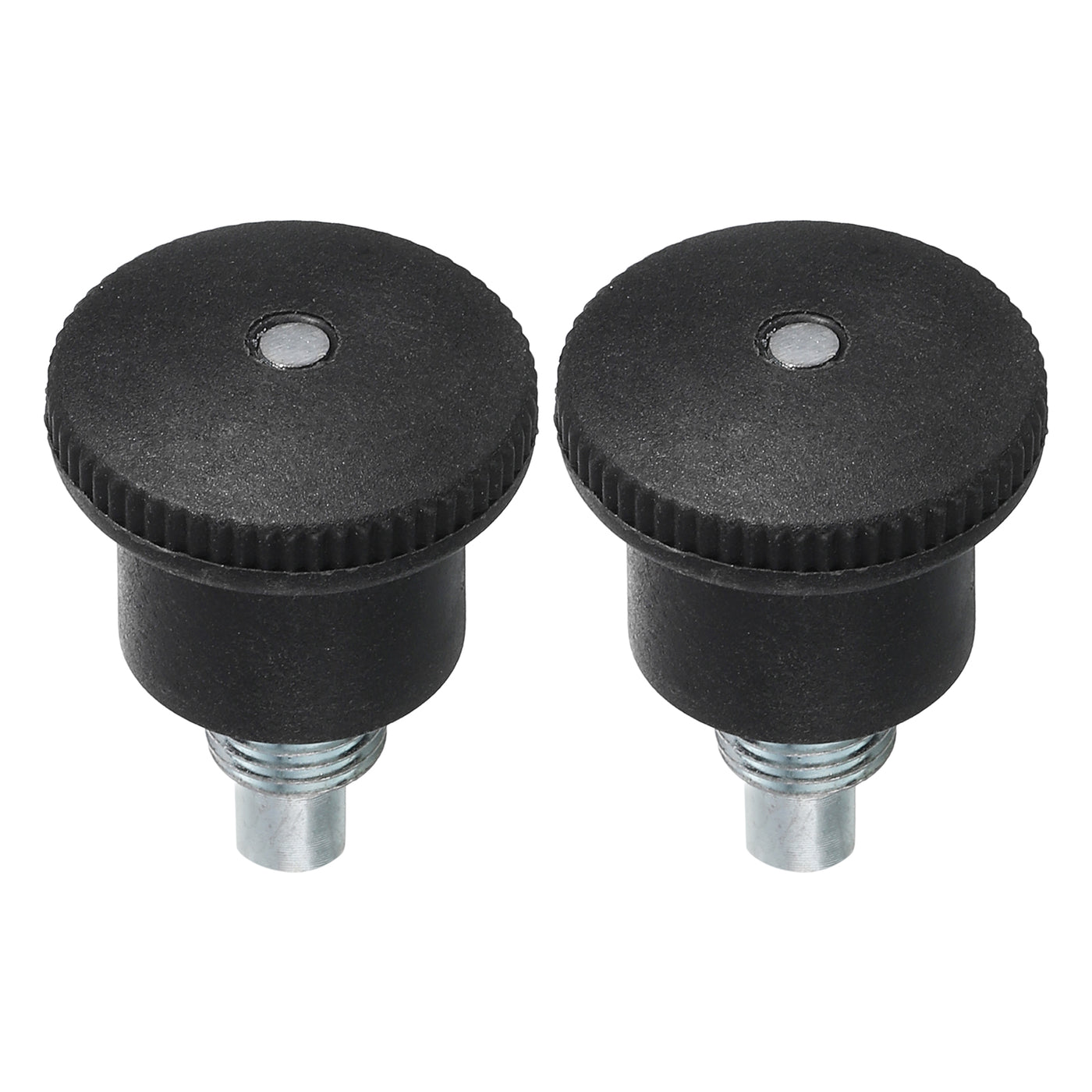 uxcell Uxcell 2Pcs Pull Pin Spring Knob Replacement Parts, M10 Fitness Pull Pin Knob for Fitness Exercise Bike, Black