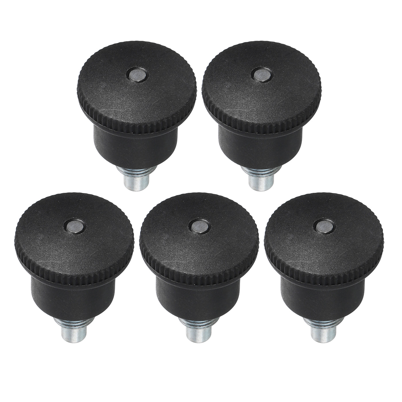 uxcell Uxcell Pull Pin Spring Knob Replacement Parts, M10 Adjustment Fitness Pull Pin Knob for Home Fitness Exercise Bike, Black 5Pcs