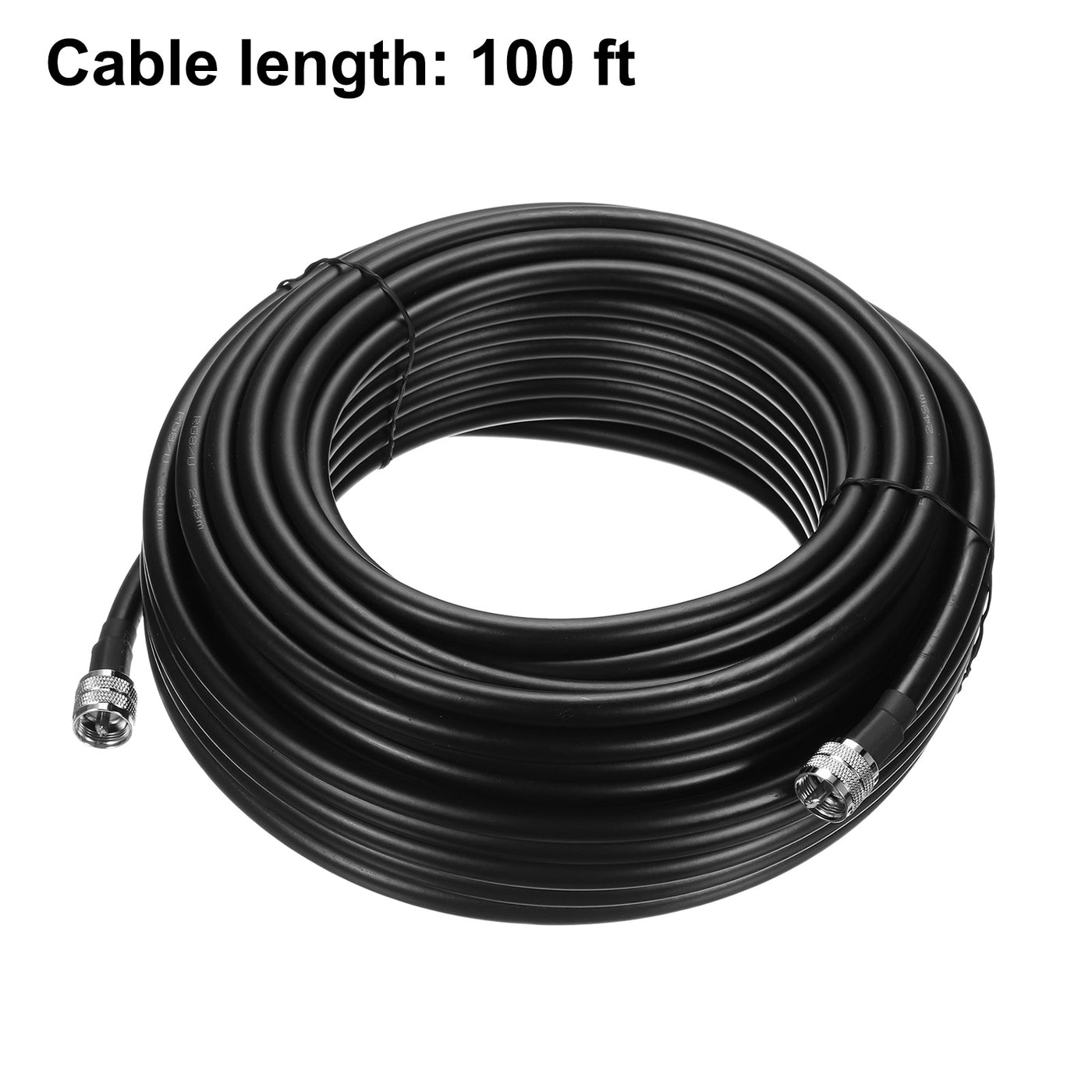 uxcell Uxcell RG8/U Coax Cable with Pl-259 Male Connectors for CB/Ham Radio 30.5m/100ft