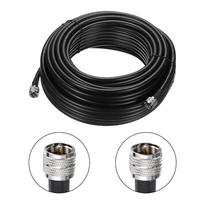 Harfington Uxcell RG8/U Coax Cable with Pl-259 Male Connectors for CB/Ham Radio 30.5m/100ft