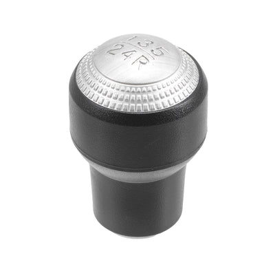 Harfington 5 Speed Manual Gear Shifter Knob for Hyundai Ix35 Ab Durable | Front Automotive Gearbox Stick Shifter Lever Knob Black and Silver Tone Plastic 1 Pcs