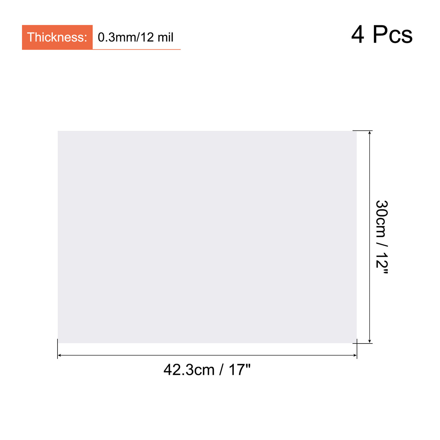 Harfington Cold Laminating Film Laminator 12"x17" with Adhesive Backing,4 Pack