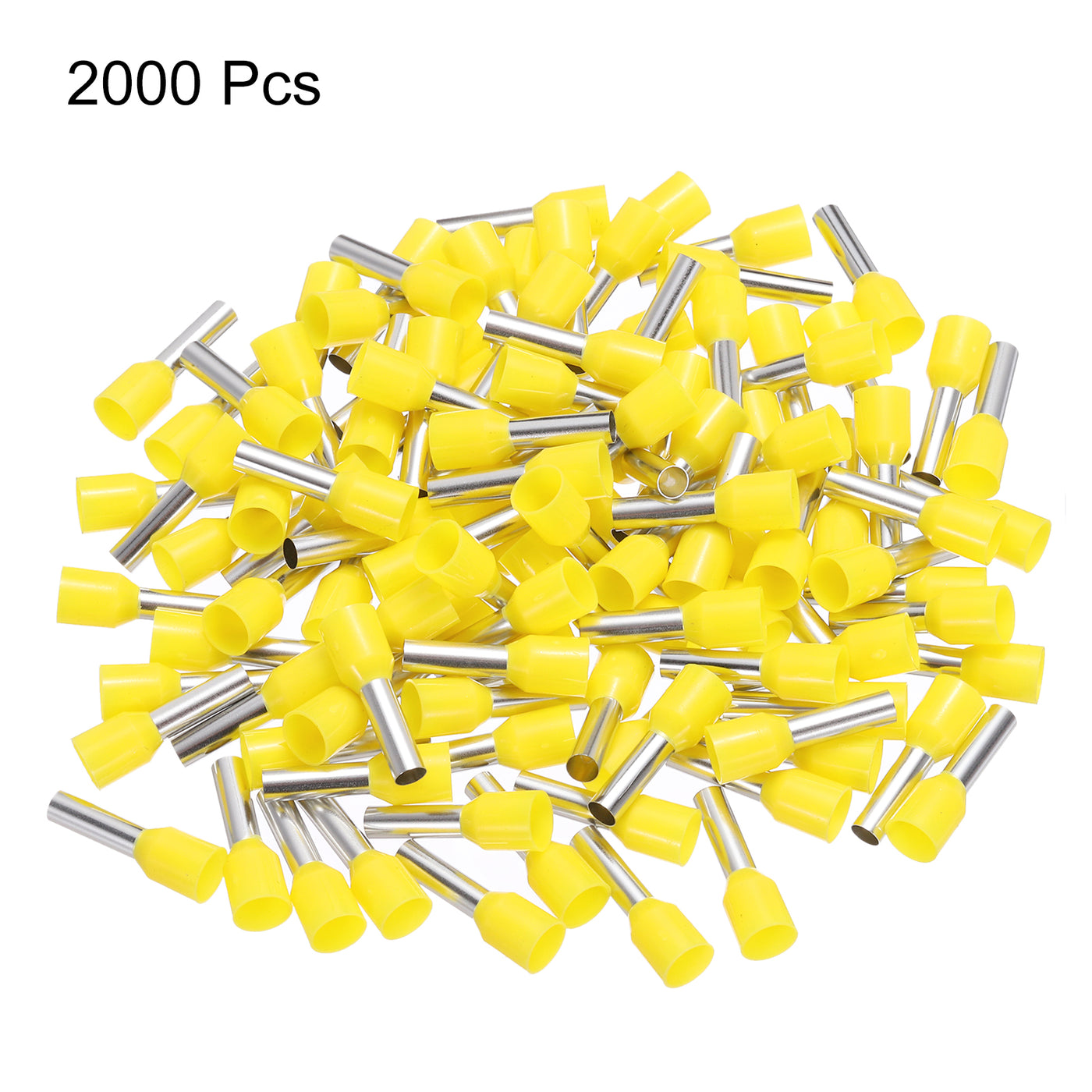 uxcell Uxcell 2000 Pcs Insulated Ferrule Wire Connector Electrical Crimp Terminal 10 AWG Yellow