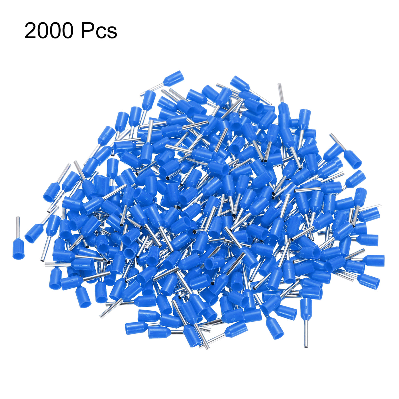 uxcell Uxcell 2000 Pcs Insulated Ferrule Wire Connector Electrical Crimp Terminal 20 AWG Blue