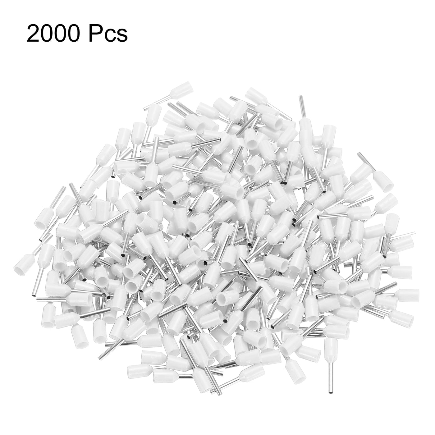 uxcell Uxcell 2000 Pcs Insulated Ferrule Wire Connector Electrical Crimp Terminal 20 AWG White