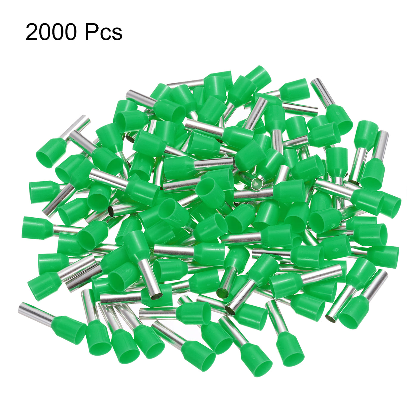 uxcell Uxcell 2000 Pcs Insulated Ferrule Wire Connector Electrical Crimp Terminal 10 AWG Green